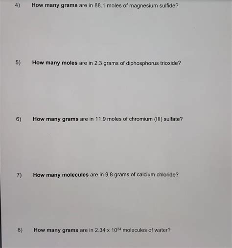 How Many Grams In 88.1 Moles Of Magnesium