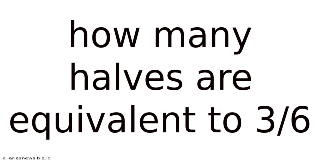 How Many Halves Are Equivalent To 3/6