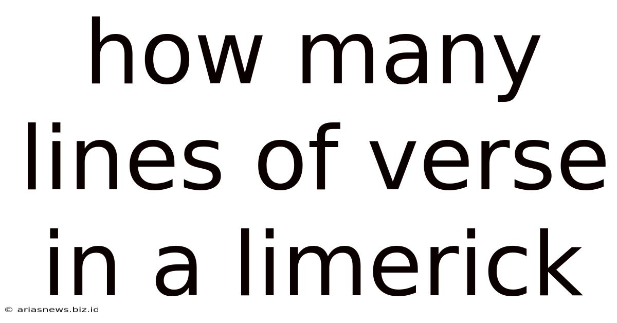 How Many Lines Of Verse In A Limerick