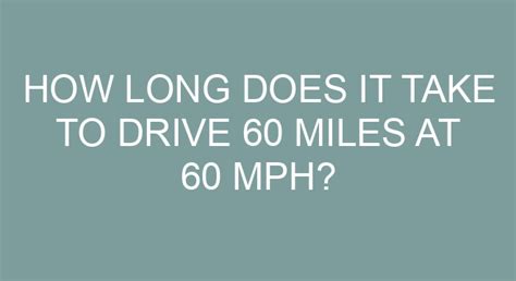 How Many Miles Is 20 Minutes Driving