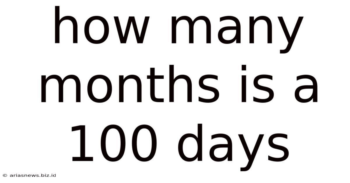 How Many Months Is A 100 Days