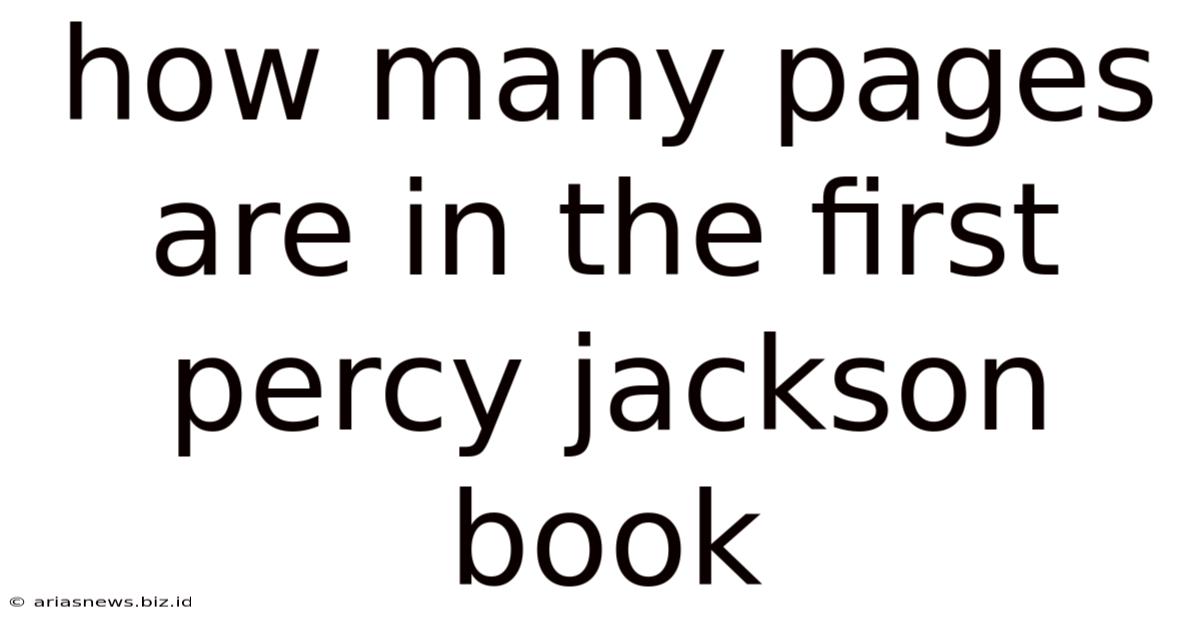 How Many Pages Are In The First Percy Jackson Book
