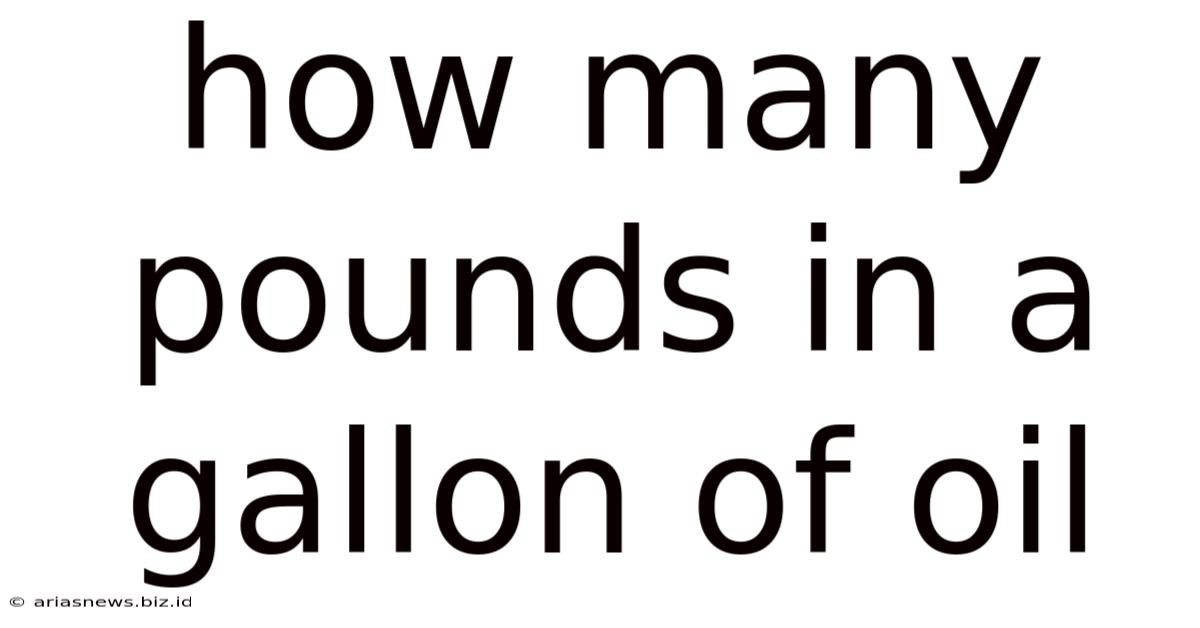 How Many Pounds In A Gallon Of Oil