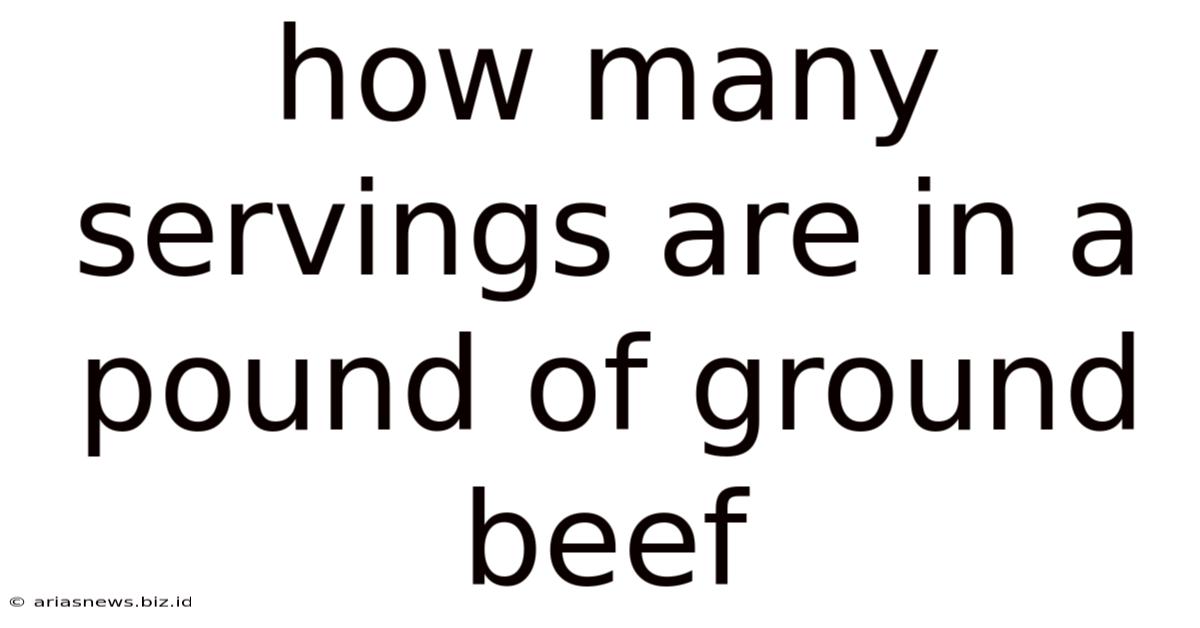 How Many Servings Are In A Pound Of Ground Beef