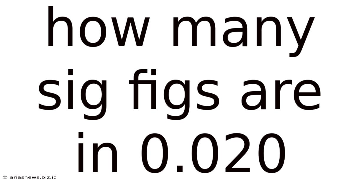 How Many Sig Figs Are In 0.020