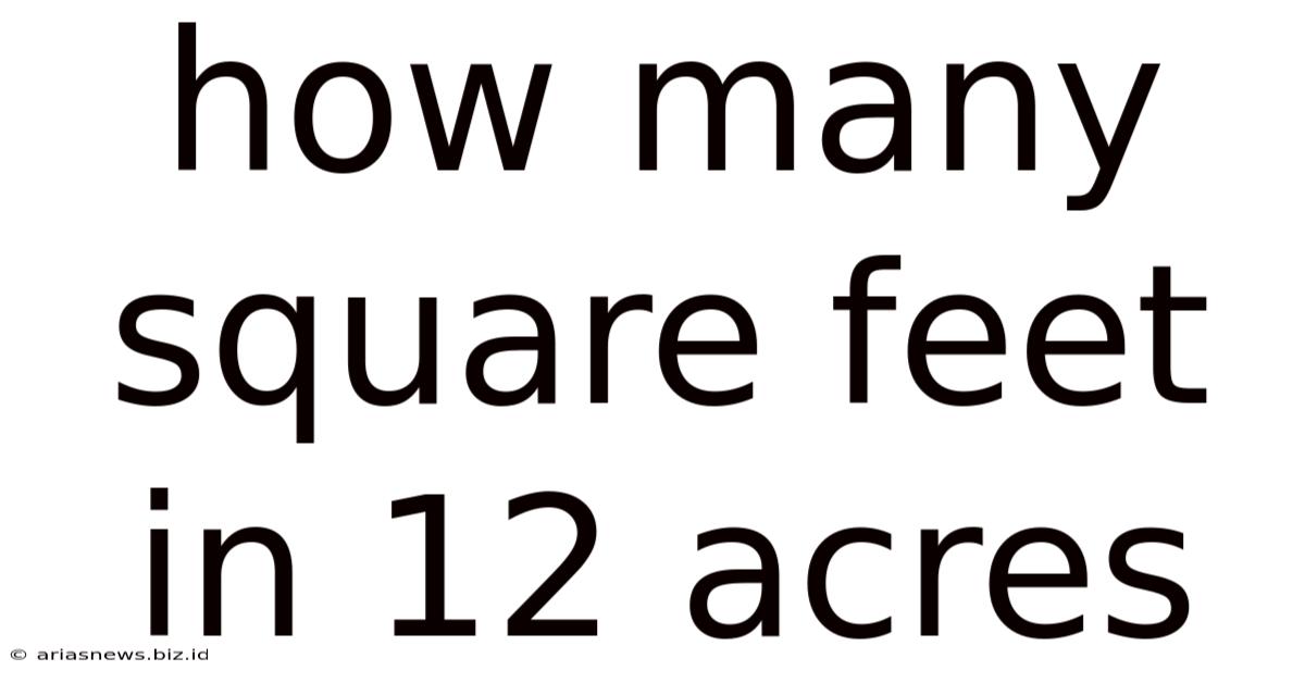 How Many Square Feet In 12 Acres
