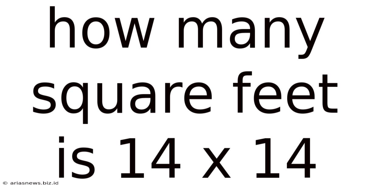 How Many Square Feet Is 14 X 14