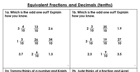 How Many Tenths Are Equivalent To 1/2