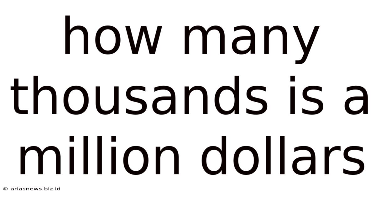 How Many Thousands Is A Million Dollars