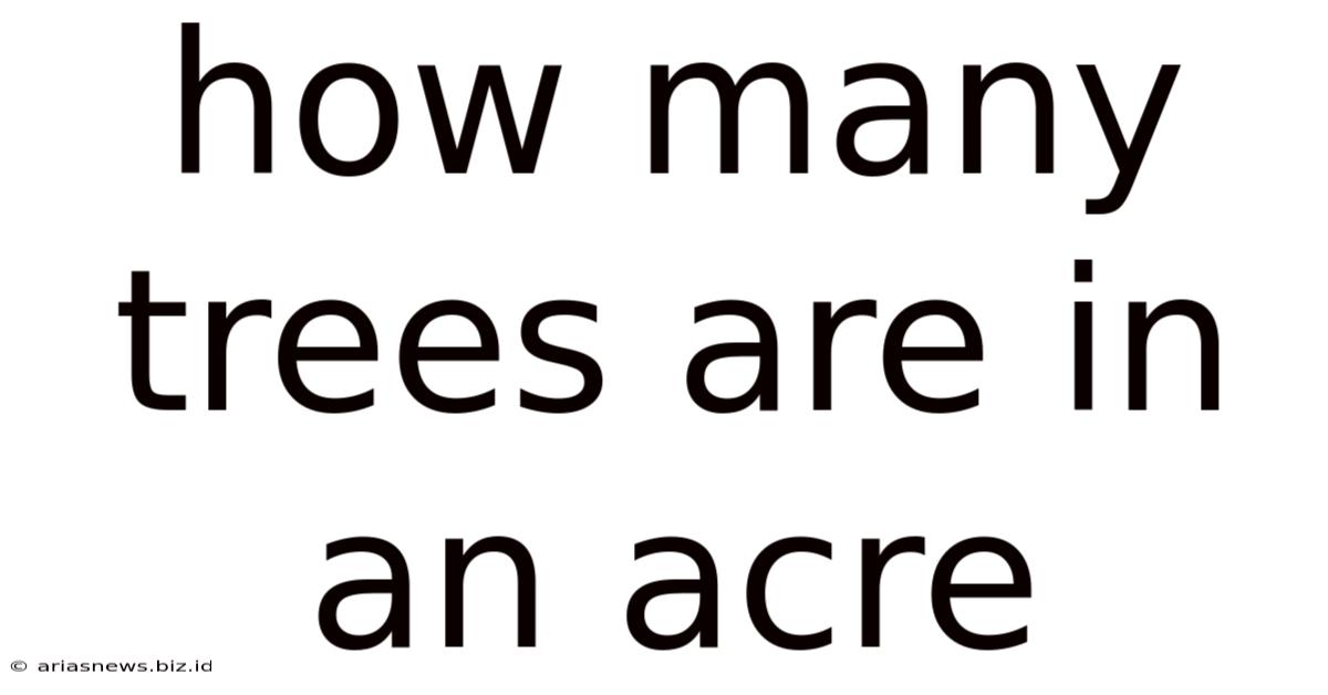 How Many Trees Are In An Acre