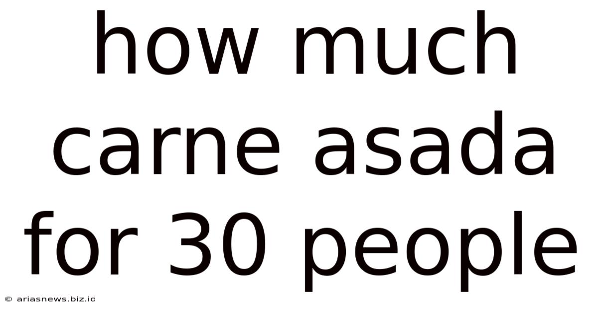 How Much Carne Asada For 30 People