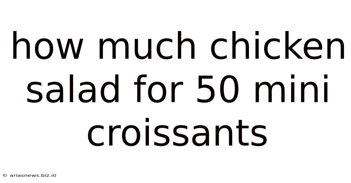 How Much Chicken Salad For 50 Mini Croissants