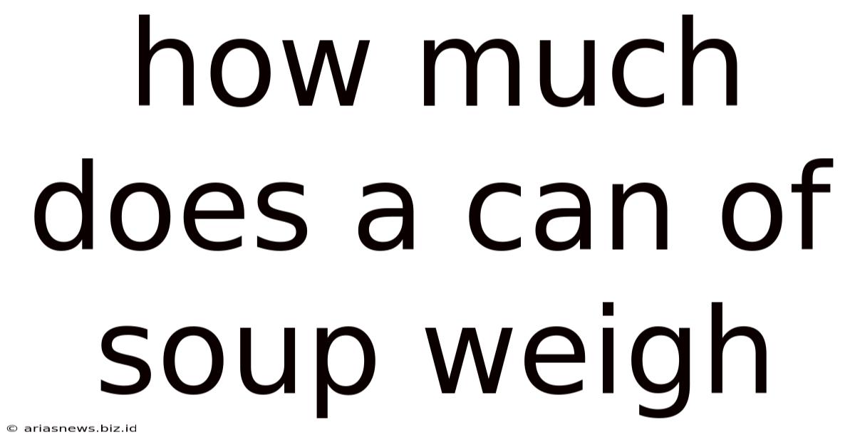 How Much Does A Can Of Soup Weigh