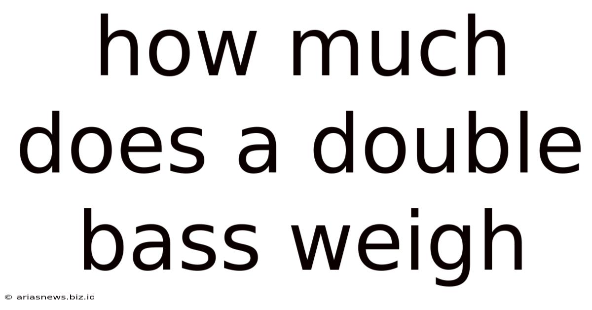 How Much Does A Double Bass Weigh