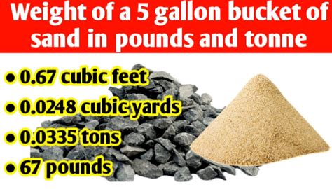 How Much Does A Five Gallon Bucket Of Sand Weigh