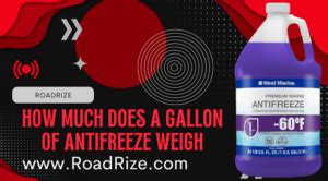 How Much Does A Gallon Of Antifreeze Weigh