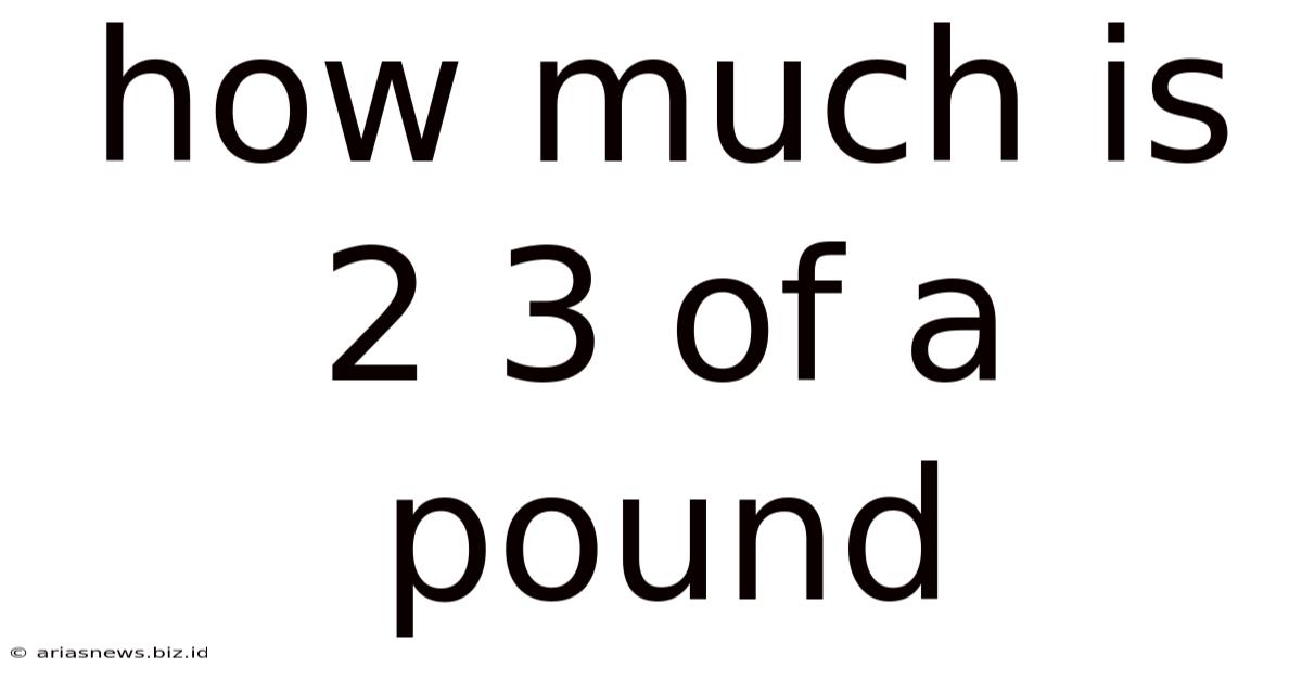How Much Is 2 3 Of A Pound