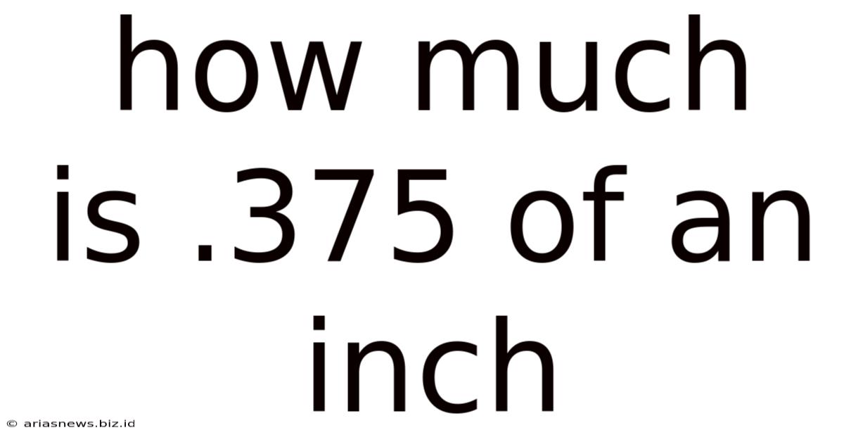 How Much Is .375 Of An Inch