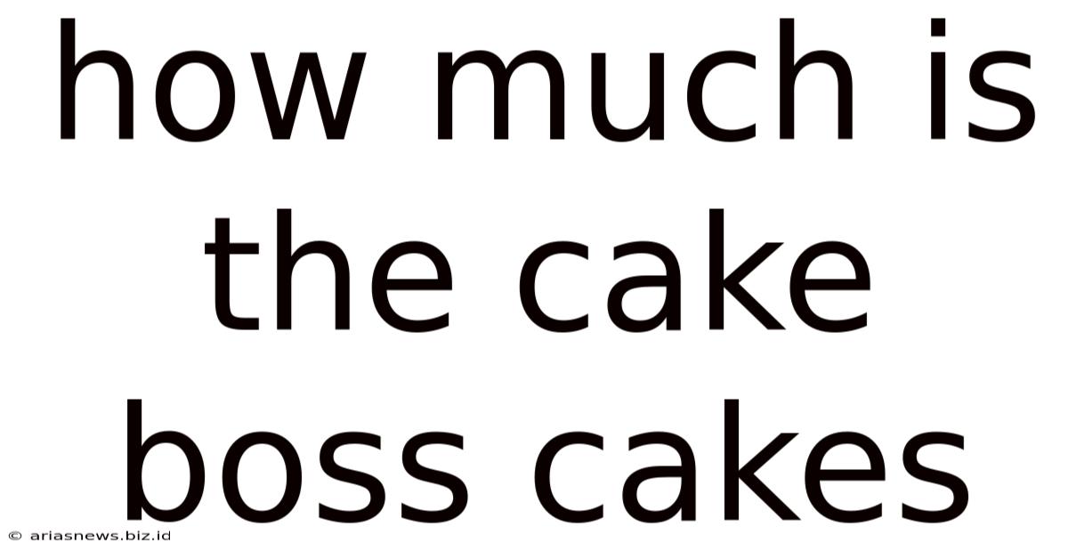 How Much Is The Cake Boss Cakes