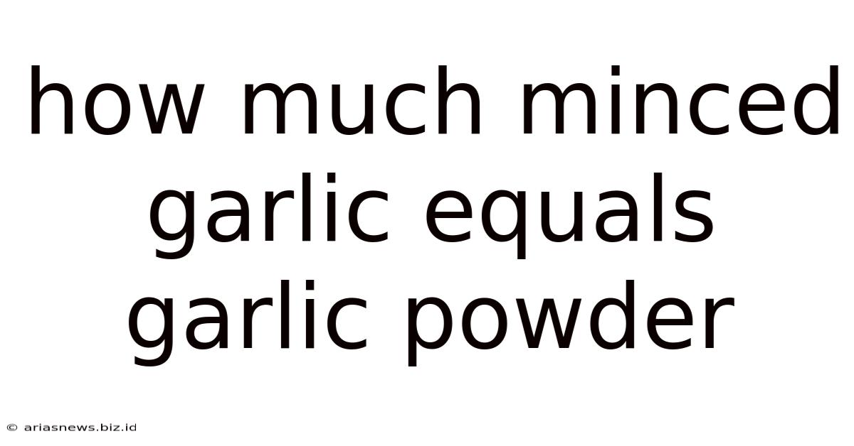 How Much Minced Garlic Equals Garlic Powder