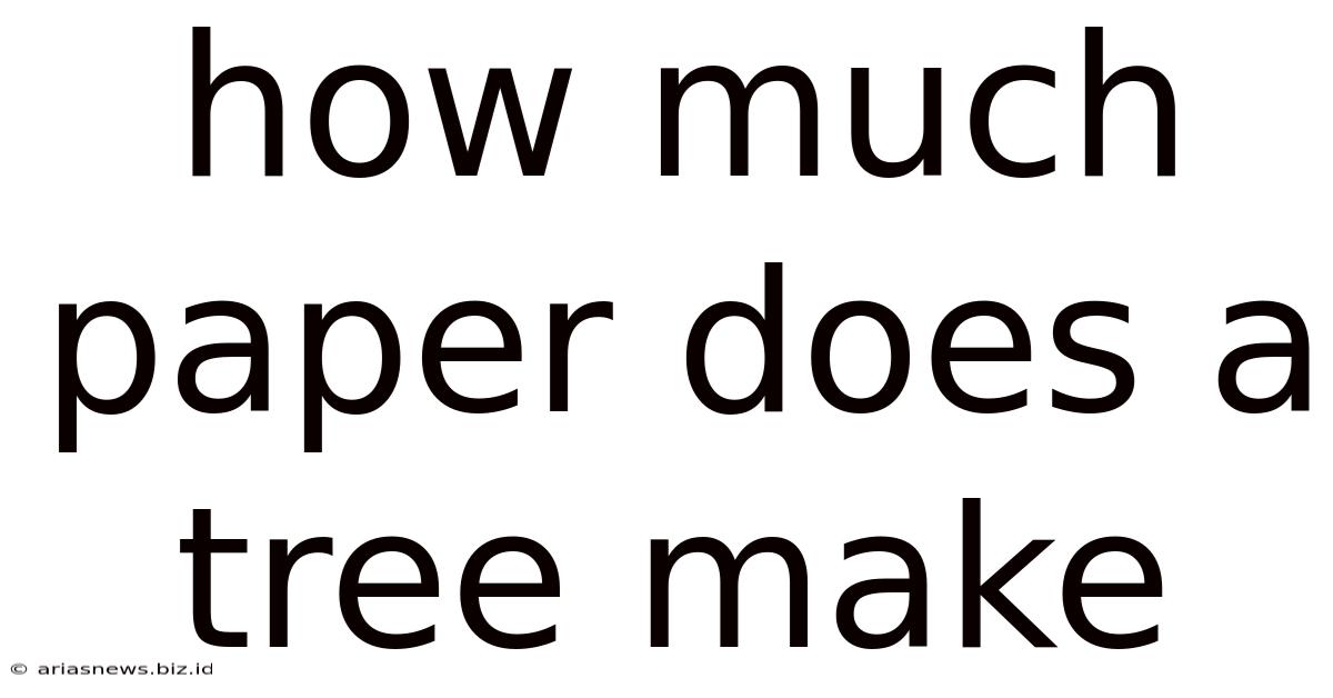 How Much Paper Does A Tree Make