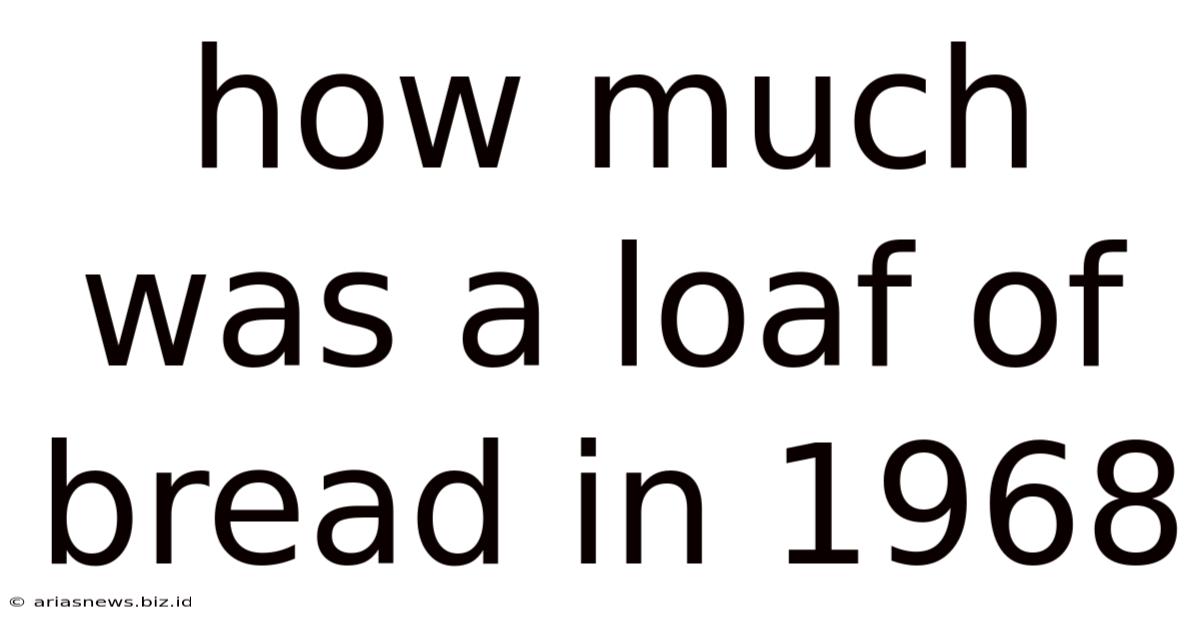 How Much Was A Loaf Of Bread In 1968