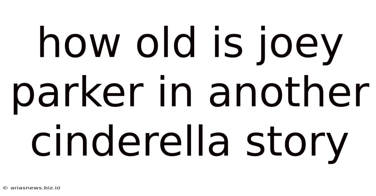 How Old Is Joey Parker In Another Cinderella Story