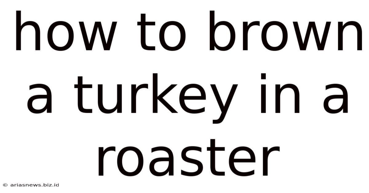 How To Brown A Turkey In A Roaster