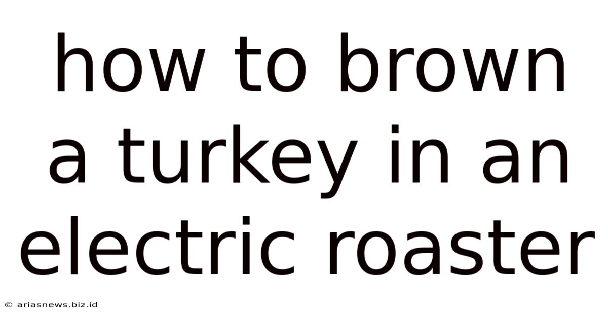 How To Brown A Turkey In An Electric Roaster