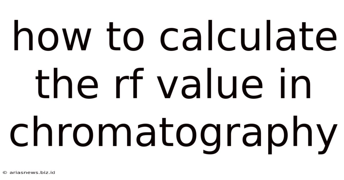 How To Calculate The Rf Value In Chromatography