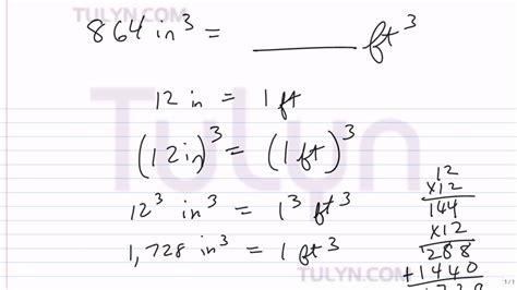 How To Convert Cubic Feet Into Inches