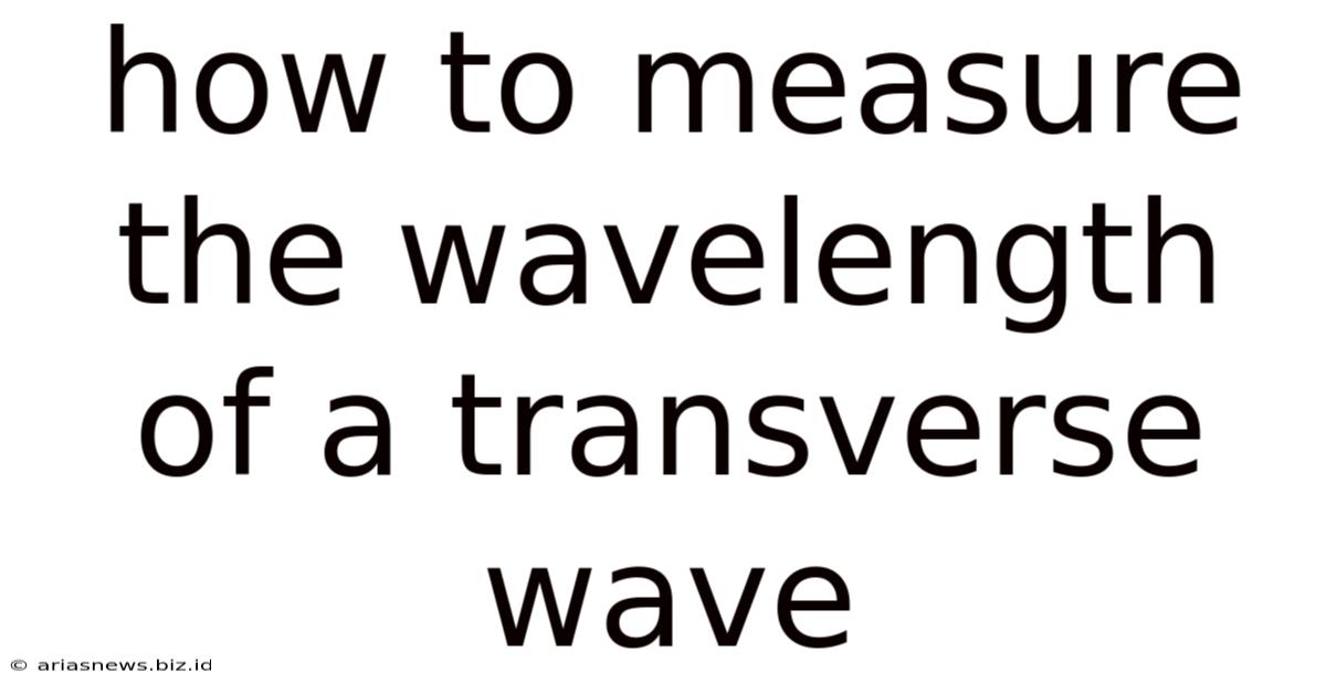 How To Measure The Wavelength Of A Transverse Wave