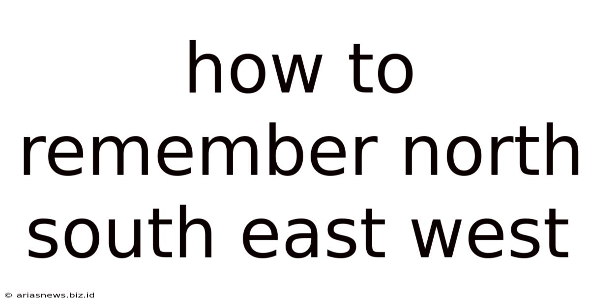 How To Remember North South East West