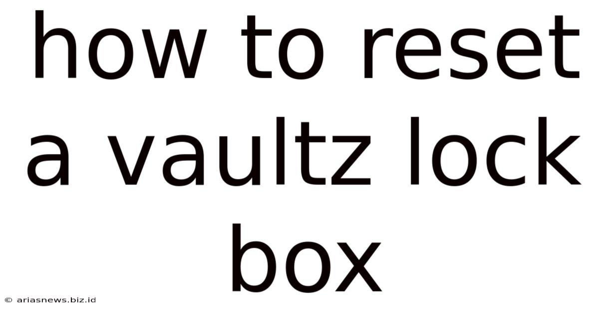 How To Reset A Vaultz Lock Box