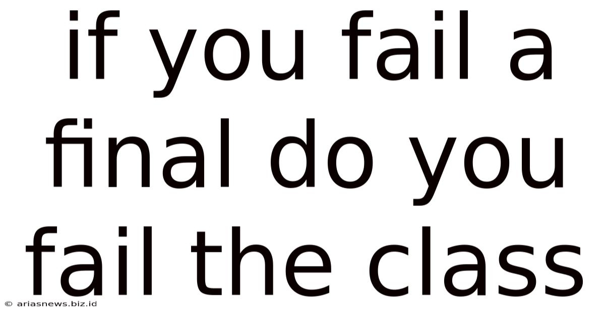 If You Fail A Final Do You Fail The Class