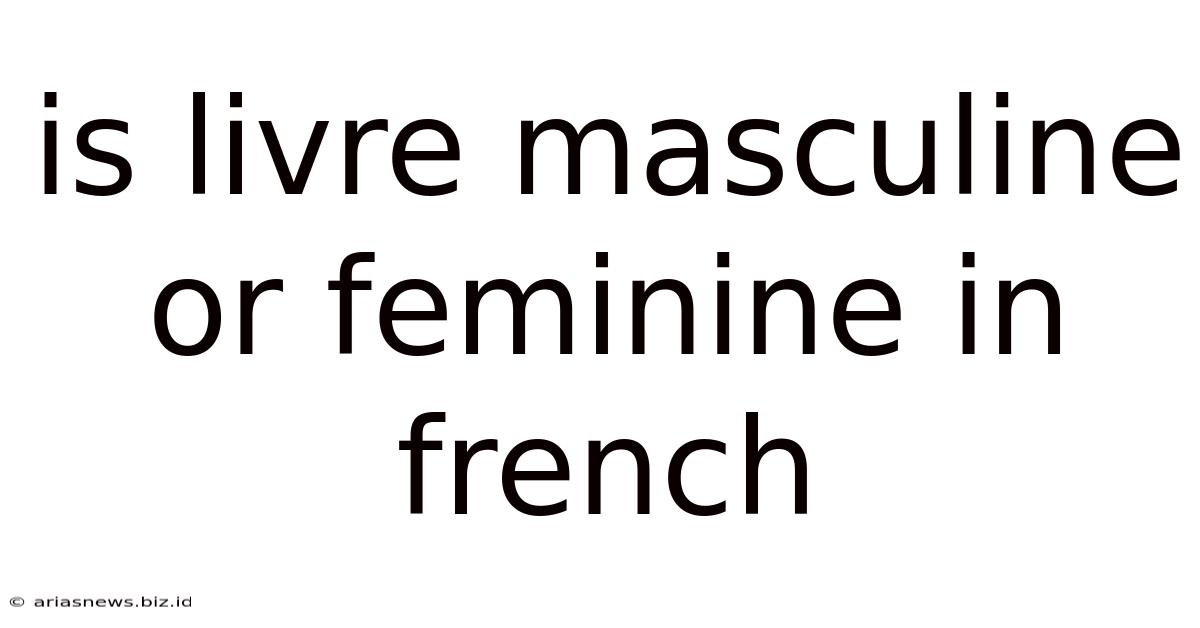 Is Livre Masculine Or Feminine In French