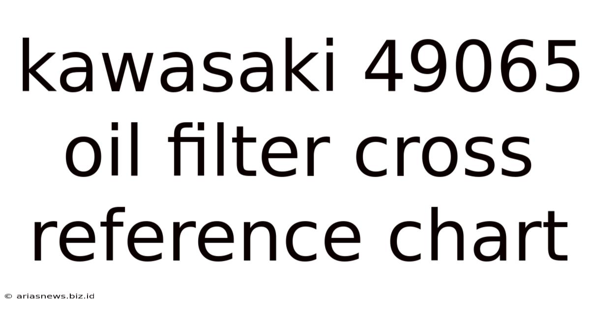 Kawasaki 49065 Oil Filter Cross Reference Chart