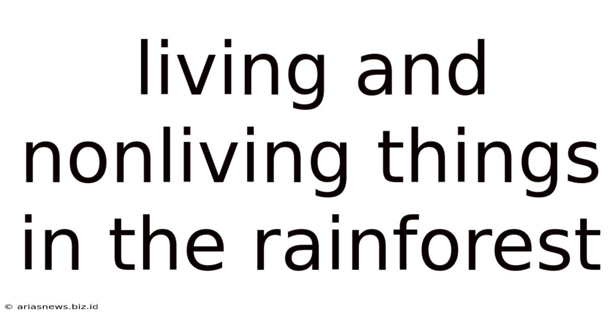 Living And Nonliving Things In The Rainforest