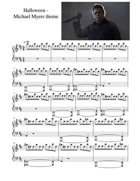 Michael Myers Theme Song Notes For Piano