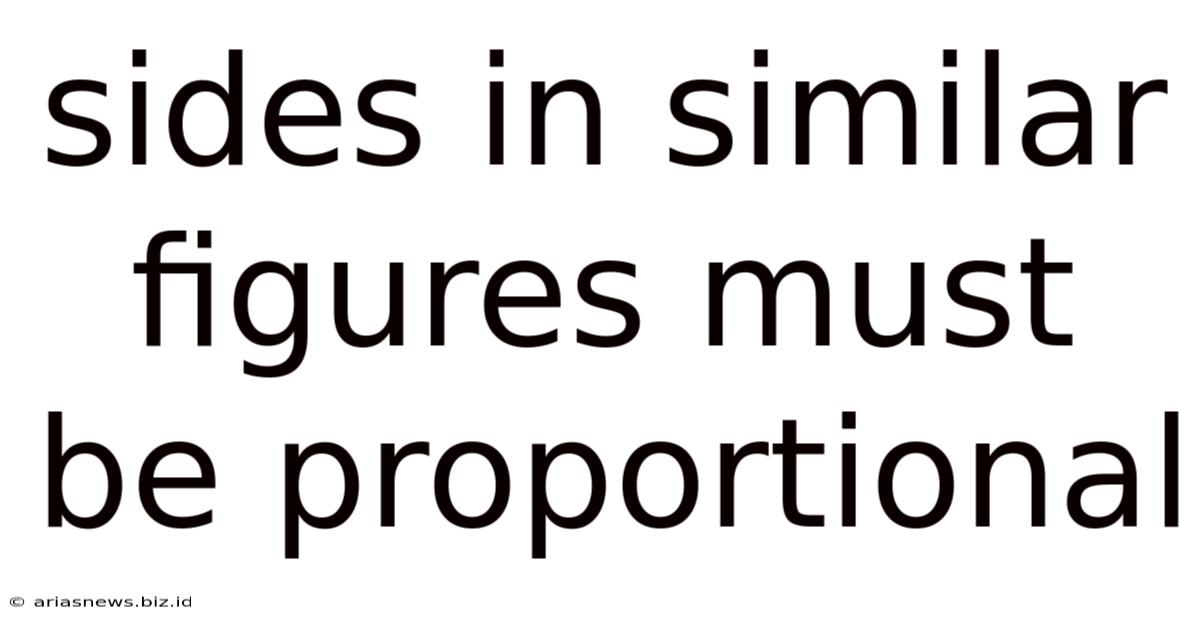 Sides In Similar Figures Must Be Proportional