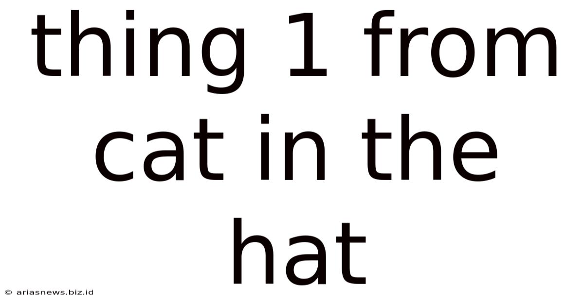 Thing 1 From Cat In The Hat