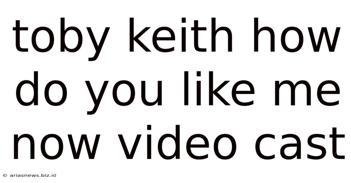 Toby Keith How Do You Like Me Now Video Cast