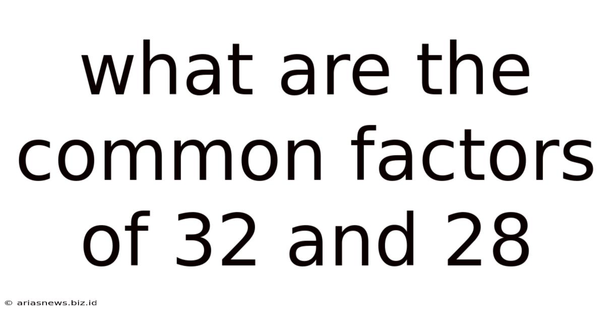 What Are The Common Factors Of 32 And 28