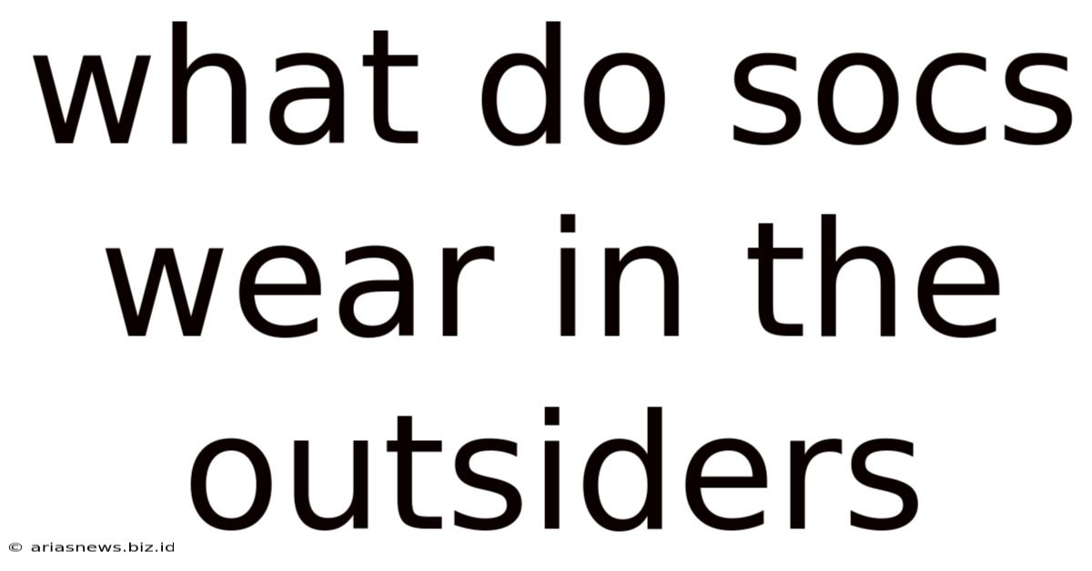 What Do Socs Wear In The Outsiders