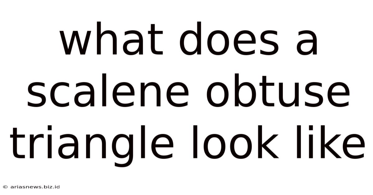 What Does A Scalene Obtuse Triangle Look Like