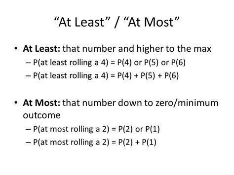 What Does At Most Mean In Math