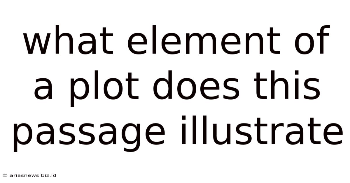 What Element Of A Plot Does This Passage Illustrate