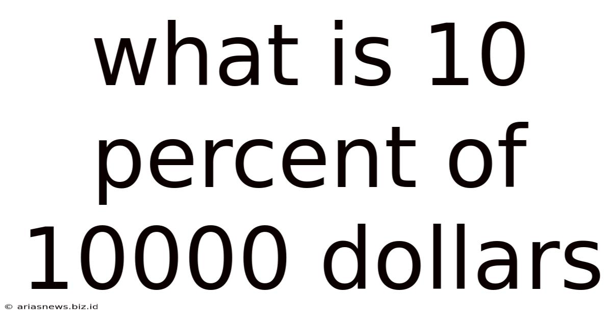 What Is 10 Percent Of 10000 Dollars