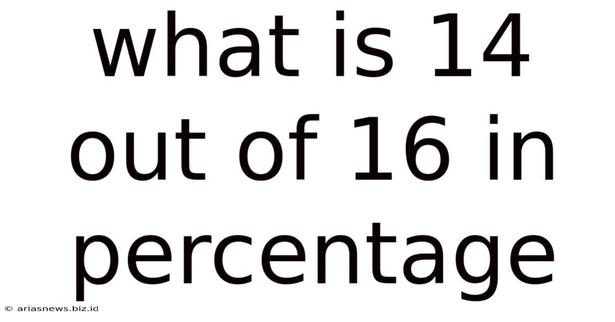 What Is 14 Out Of 16 In Percentage