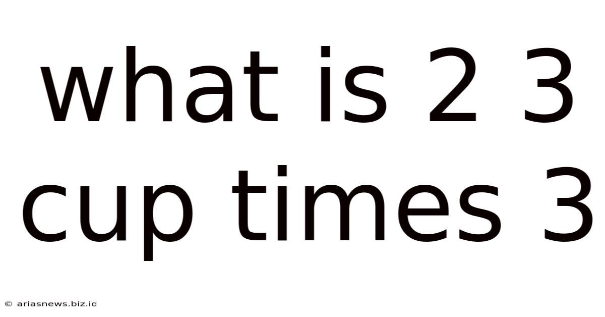 What Is 2 3 Cup Times 3